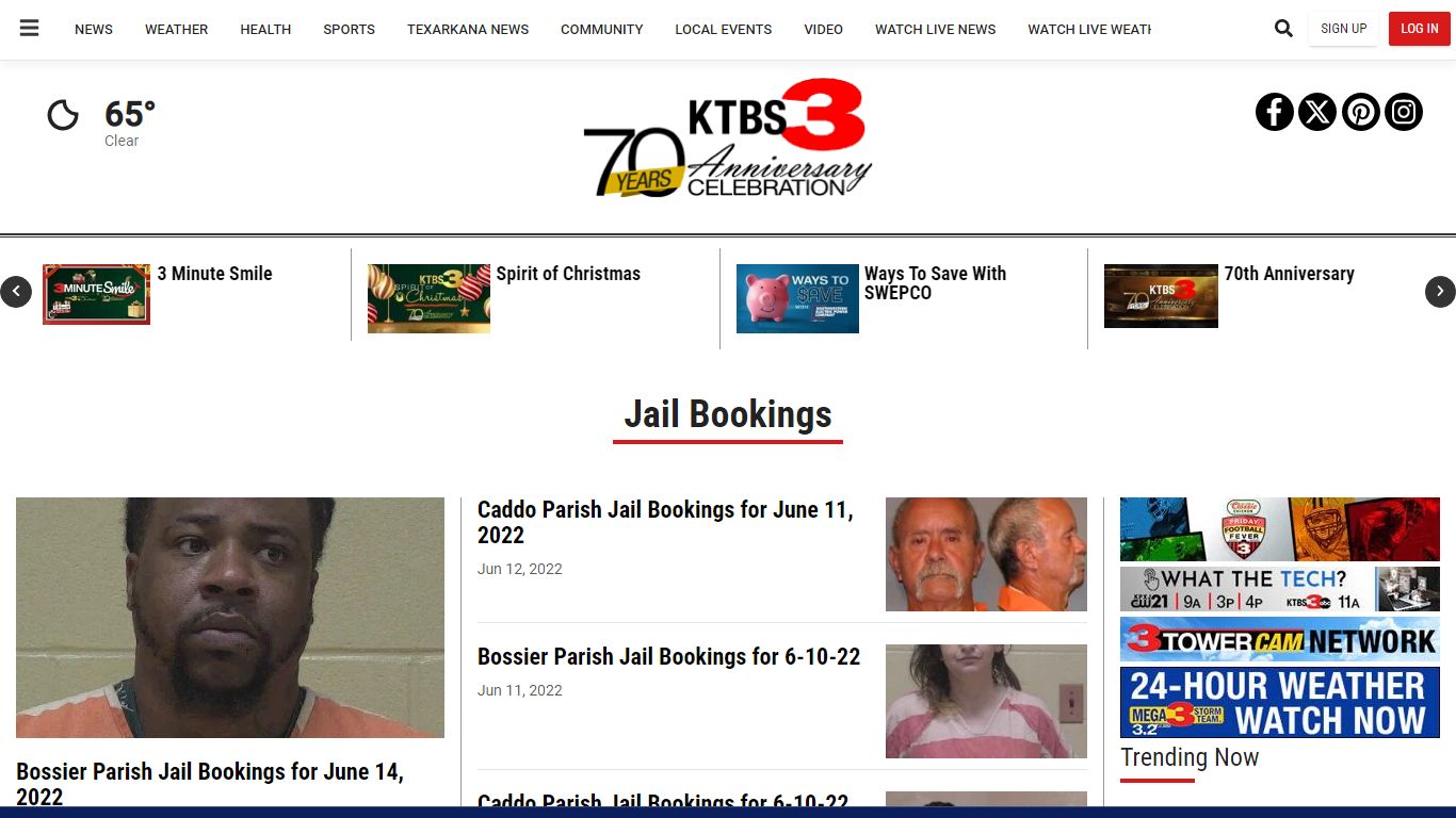 Jail Bookings | ktbs.com